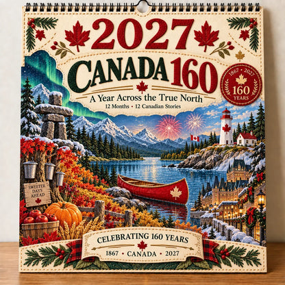 🔥LAST DAY 50% OFF 🔥🇨🇦🍁 2027 Canada 160th Anniversary Wall Calendar 🍁🇨🇦