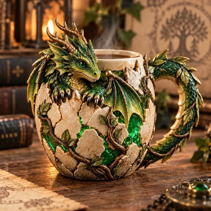 ⏳ Last Day 48% OFF – 🐉 Dragonbound Realms™ Sculpted Dragon Mug Collection | 6 Fantasy Realm Designs with Raised 3D Dragon Details ☕