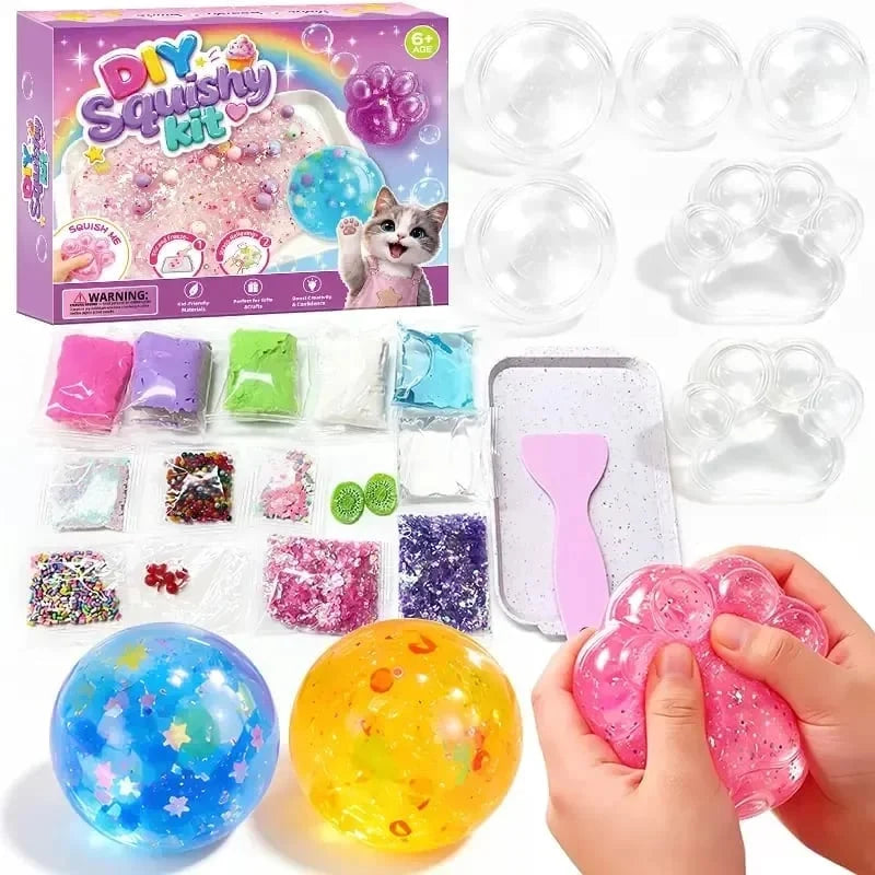 🔥HOT SALE🔥🐾 Kawaii DIY Cat Paw Kit – Super Soft Squishy Craft for Creative & Sensory Fun