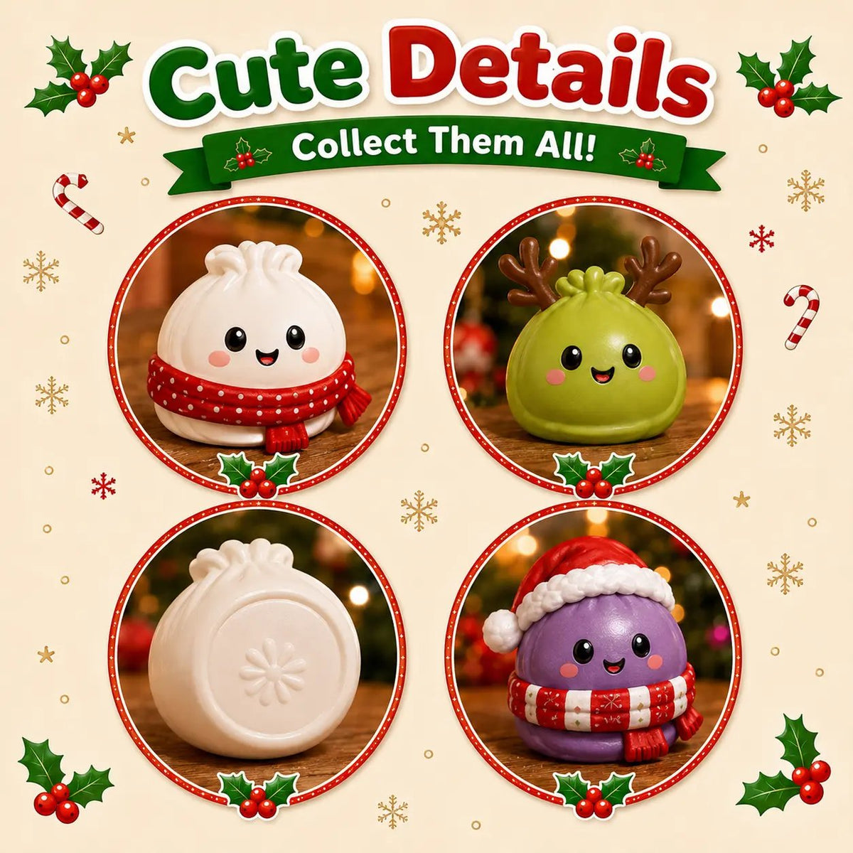 🎄 2026 Christmas Advent Calendar: Mini Dumpling Squishies, 24 Days of Squishy Stress Relief 🥟❄️