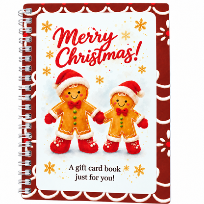 🎁50% OFF!!!-Ready for Christmas!🎅Christmas Gift Card Book, DIY Spiral-Bound Christmas Gift Card Holder Book🎁Personalized Xmas Gifts for Family, Festive & Party Supplies