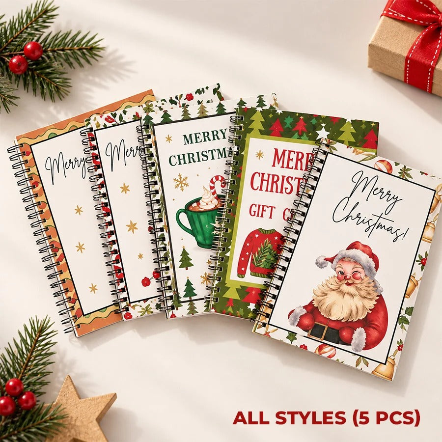 🎁50% OFF!!!-Ready for Christmas!🎅Christmas Gift Card Book, DIY Spiral-Bound Christmas Gift Card Holder Book🎁Personalized Xmas Gifts for Family, Festive & Party Supplies