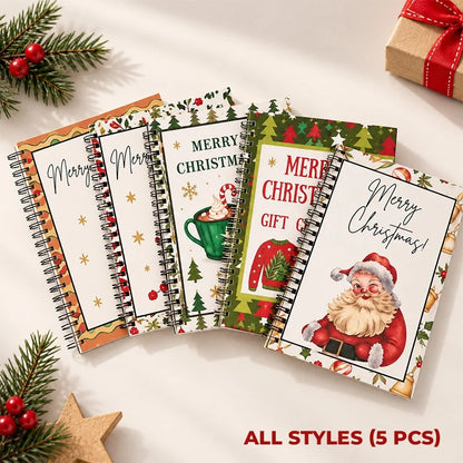 🎁50% OFF!!!-Ready for Christmas!🎅Christmas Gift Card Book, DIY Spiral-Bound Christmas Gift Card Holder Book🎁Personalized Xmas Gifts for Family, Festive & Party Supplies