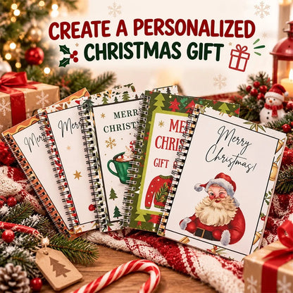 🎁50% OFF!!!-Ready for Christmas!🎅Christmas Gift Card Book, DIY Spiral-Bound Christmas Gift Card Holder Book🎁Personalized Xmas Gifts for Family, Festive & Party Supplies