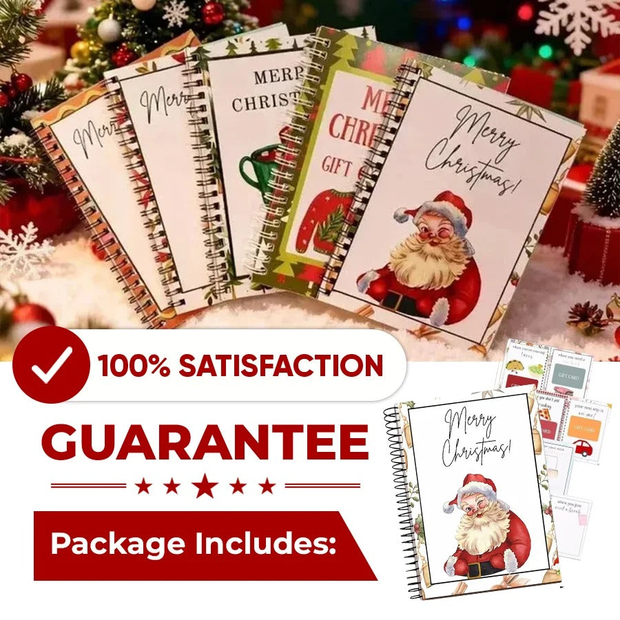 🎁50% OFF!!!-Ready for Christmas!🎅Christmas Gift Card Book, DIY Spiral-Bound Christmas Gift Card Holder Book🎁Personalized Xmas Gifts for Family, Festive & Party Supplies