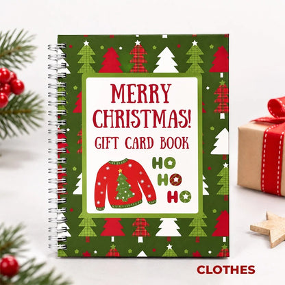 🎁50% OFF!!!-Ready for Christmas!🎅Christmas Gift Card Book, DIY Spiral-Bound Christmas Gift Card Holder Book🎁Personalized Xmas Gifts for Family, Festive & Party Supplies