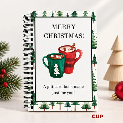 🎁50% OFF!!!-Ready for Christmas!🎅Christmas Gift Card Book, DIY Spiral-Bound Christmas Gift Card Holder Book🎁Personalized Xmas Gifts for Family, Festive & Party Supplies