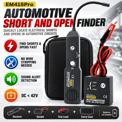 Automotive Open & Short Circuit Finder – Non-Destructive Wire Tracer & Electrical Fault Locator for DC Systems Under 42V
