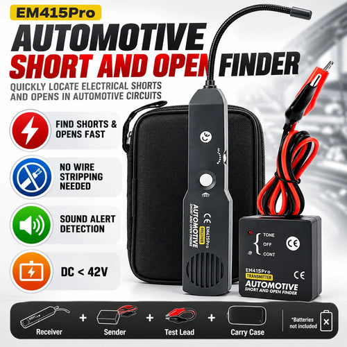 Automotive Open & Short Circuit Finder – Non-Destructive Wire Tracer & Electrical Fault Locator for DC Systems Under 42V