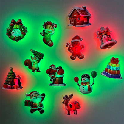 LED Christmas Light-Up Wall Decals