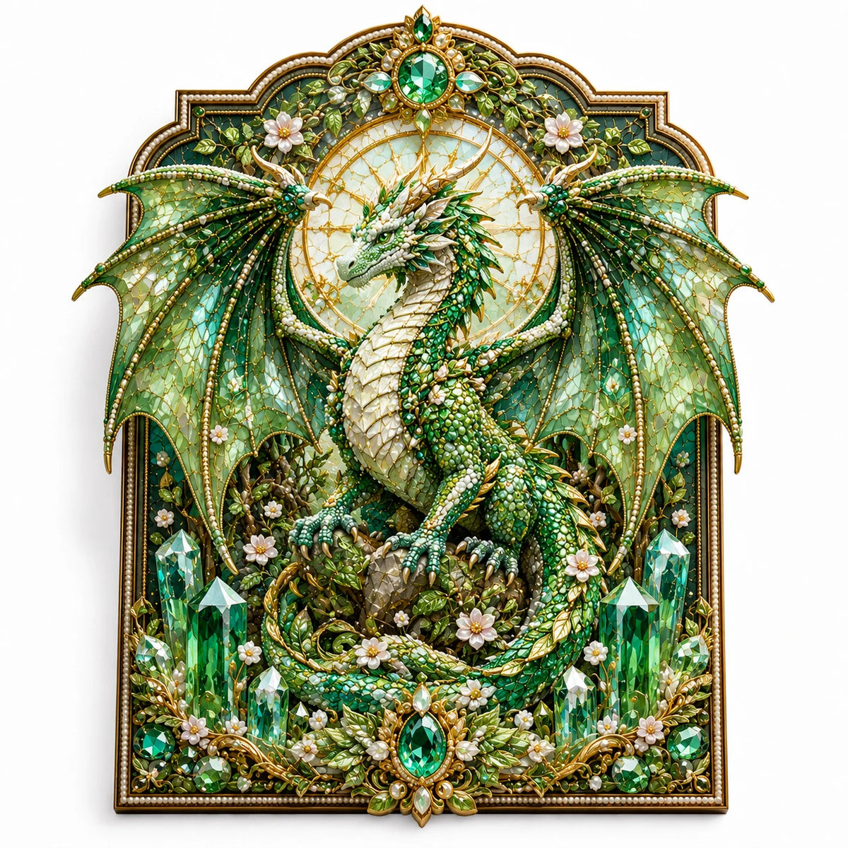 🐉 3D Layered Dragon Diamond Painting Kit, 5 Styles Fantasy Crystal Pearl Drill DIY Art Decor 25×30cm