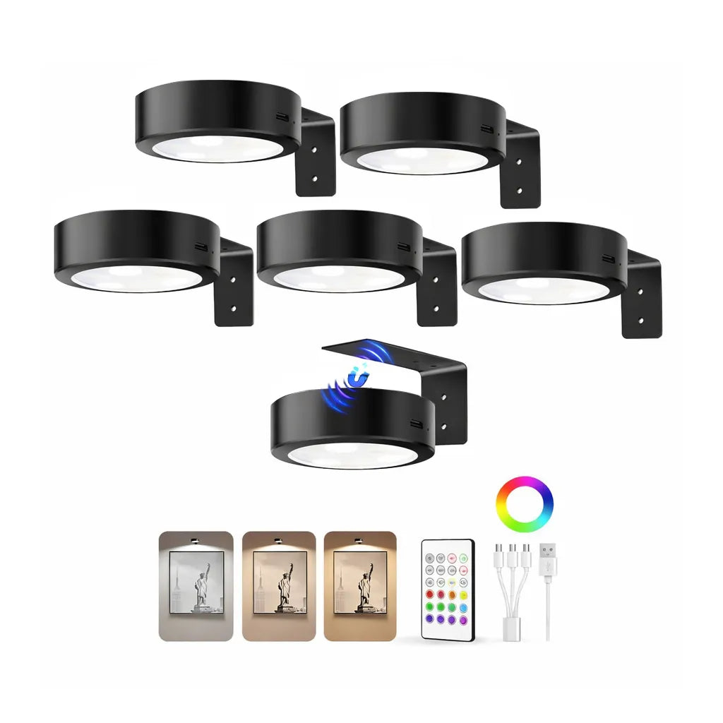 Rechargeable Picture Lights For Wall (3 Pack) 🖼️