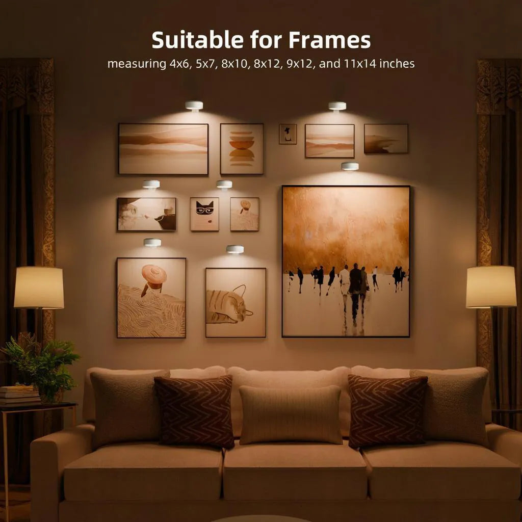 Rechargeable Picture Lights For Wall (3 Pack) 🖼️