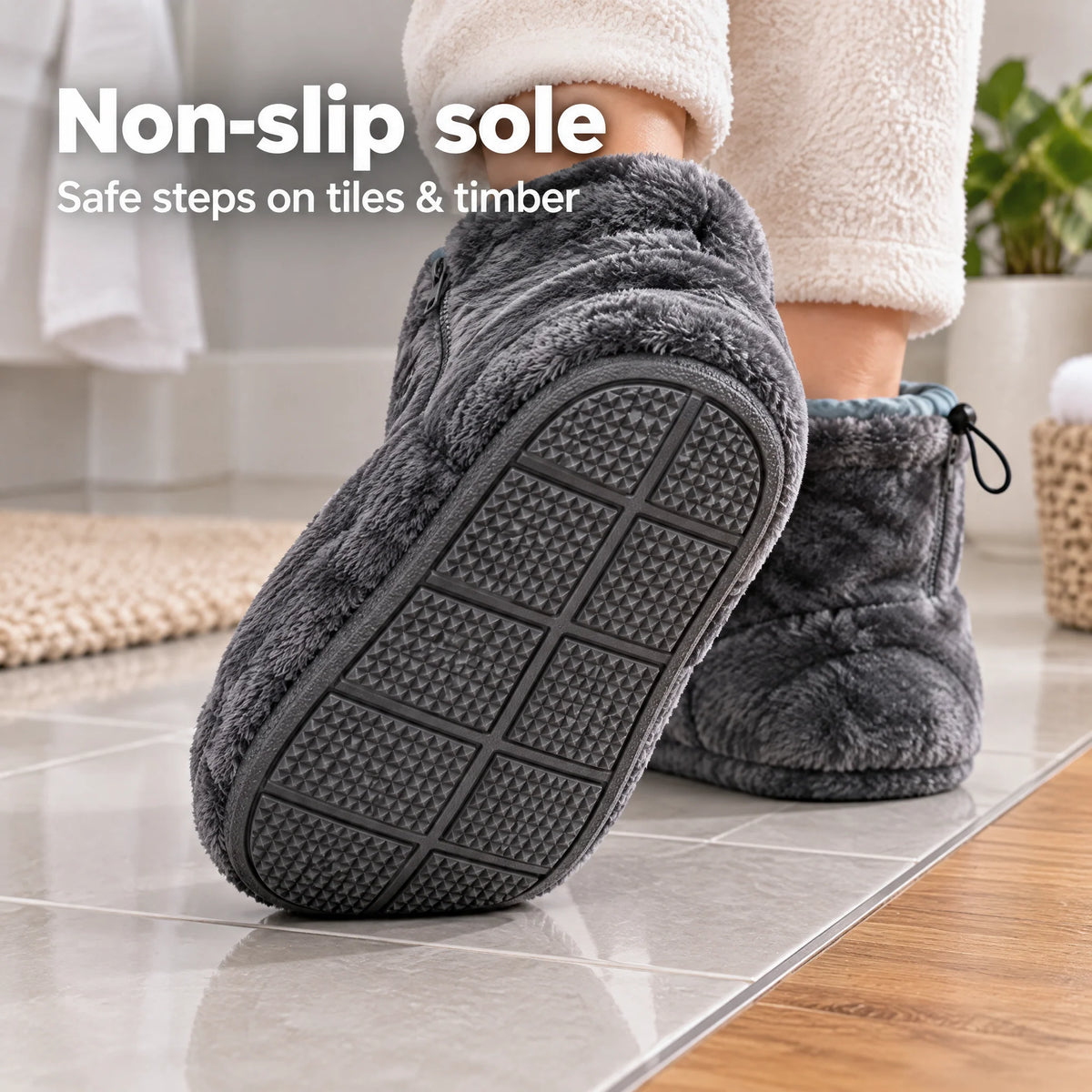 Heated Plush Slipper Boots