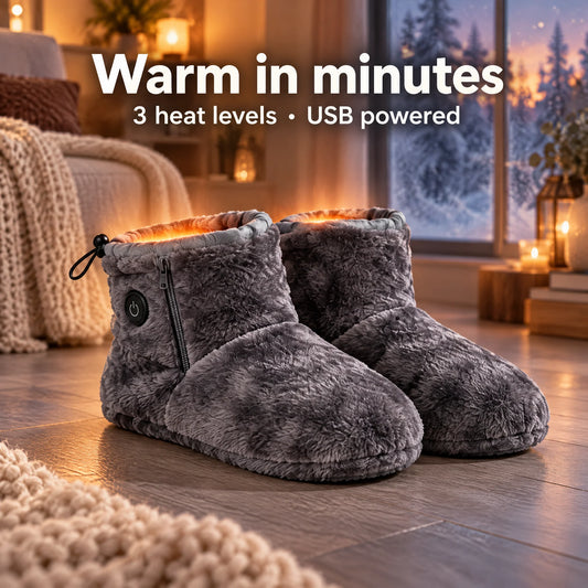 Heated Plush Slipper Boots