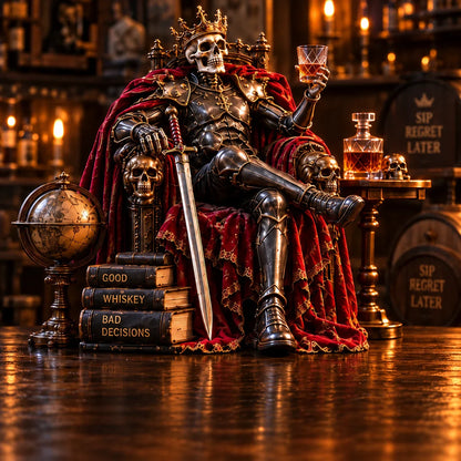 💀🔥 Bad to the Bone – 6 Dark Humor Skeleton Collectibles for Men, Man Cave Decor & Unique Gifts 🎁