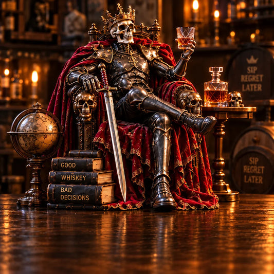 💀🔥 Bad to the Bone – 6 Dark Humor Skeleton Collectibles for Men, Man Cave Decor & Unique Gifts 🎁