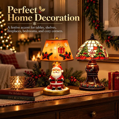 🎅 Santa Claus & Reindeer LED Resin Lamp Decoration