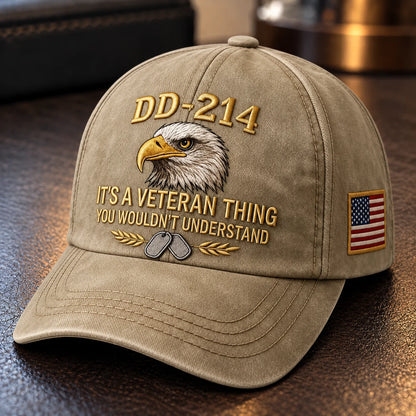 100% Handmade DD-214 Veteran Honor Embroidered Cap(𝐂𝐡𝐚𝐝 𝐒𝐦𝐢𝐭𝐡 𝐇𝐚𝐧𝐝𝐦𝐚𝐝𝐞®) - Buy 2 Get Extra 10% Off