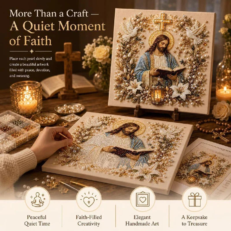🎄 Premium 3D Diamond Jesus Birth Nativity Scene Painting Art Kit | Luxury Flocked Canvas with Scratch-Resistant Non-Fading Diamond Beads DIY Christmas Faith Decor 🌟✝️💎