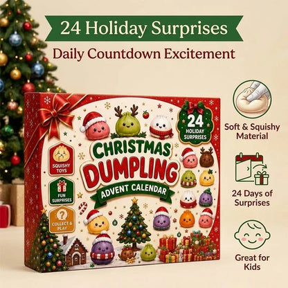 Weihnachts-Adventskalender mit Teigtaschen-Squishys