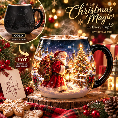 🎄 Last Day 50% OFF🎁Christmas Magic Color-changing Mug – Heat Reveal Holiday Gift