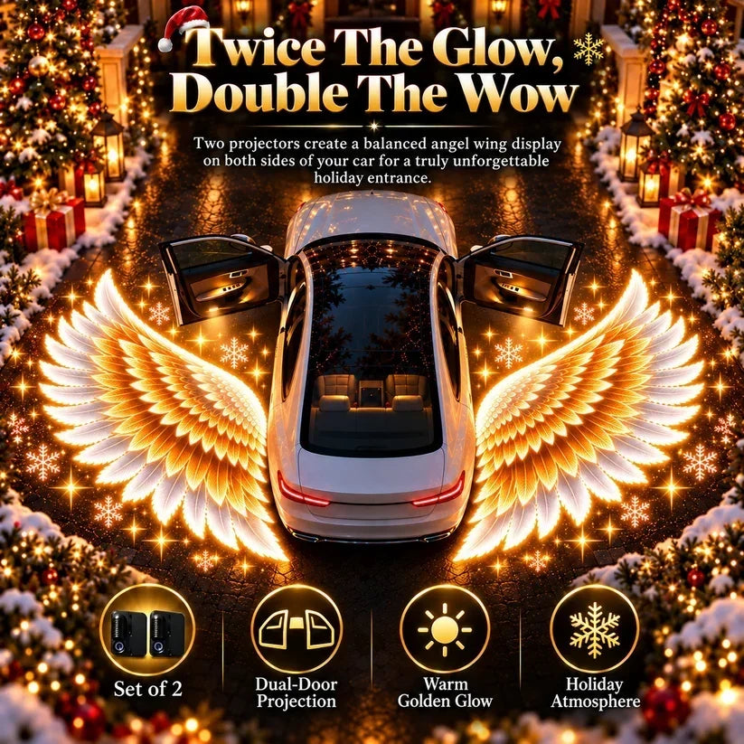 🎄 Buy 1 Get 1 Free 🎁 Guardian Wings™ – Christmas Angel Wing Car Door Projector Lights (2-pack) ✨