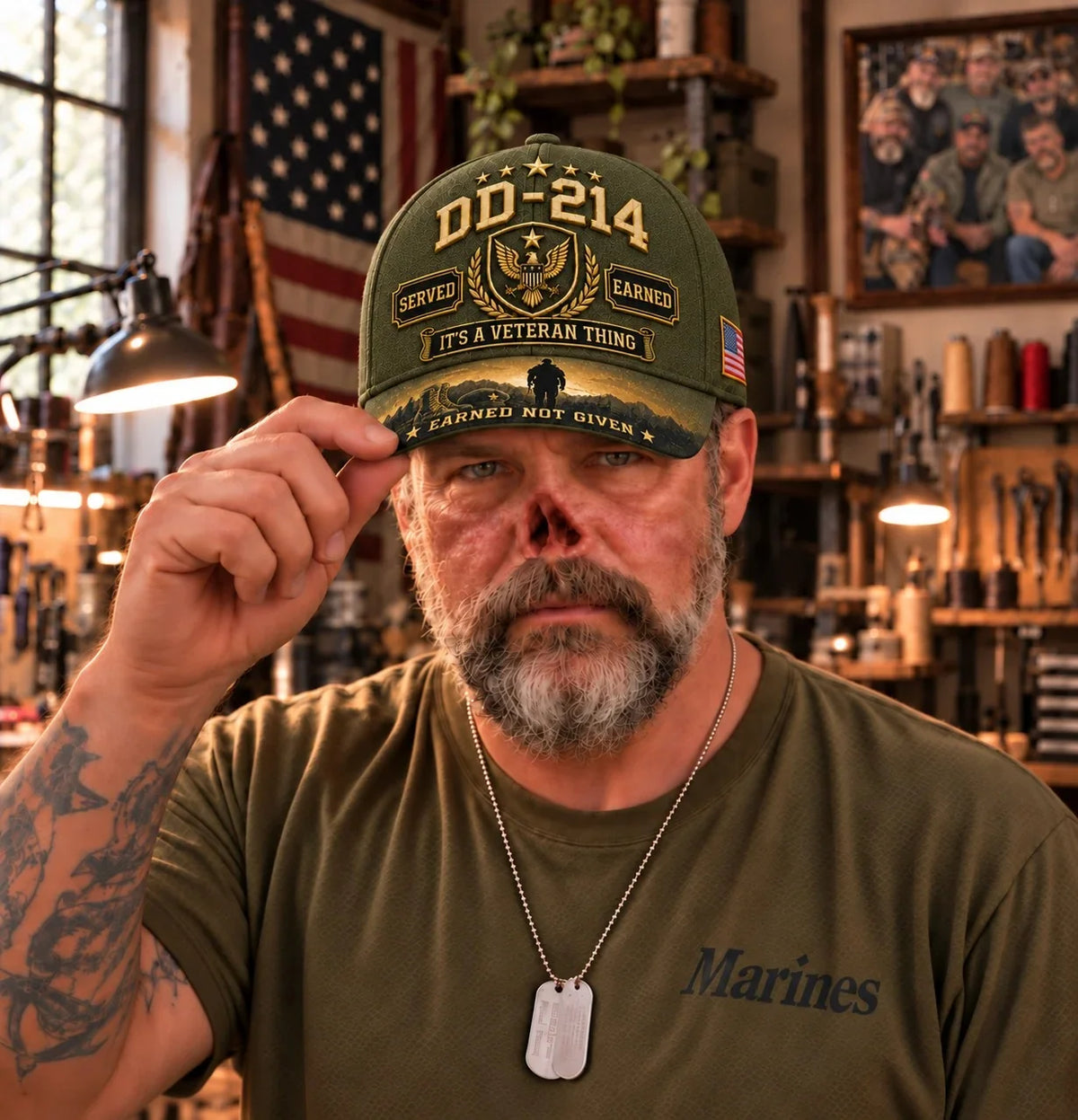 100% Handmade DD-214 Veteran Honor Embroidered Cap (𝗧𝗵𝗼𝗺𝗮𝘀 𝗠𝗶𝗹𝗹𝗲𝗿 𝐇𝐚𝐧𝐝𝐦𝐚𝐝𝐞®)-Buy 2 Get Extra 10% Off