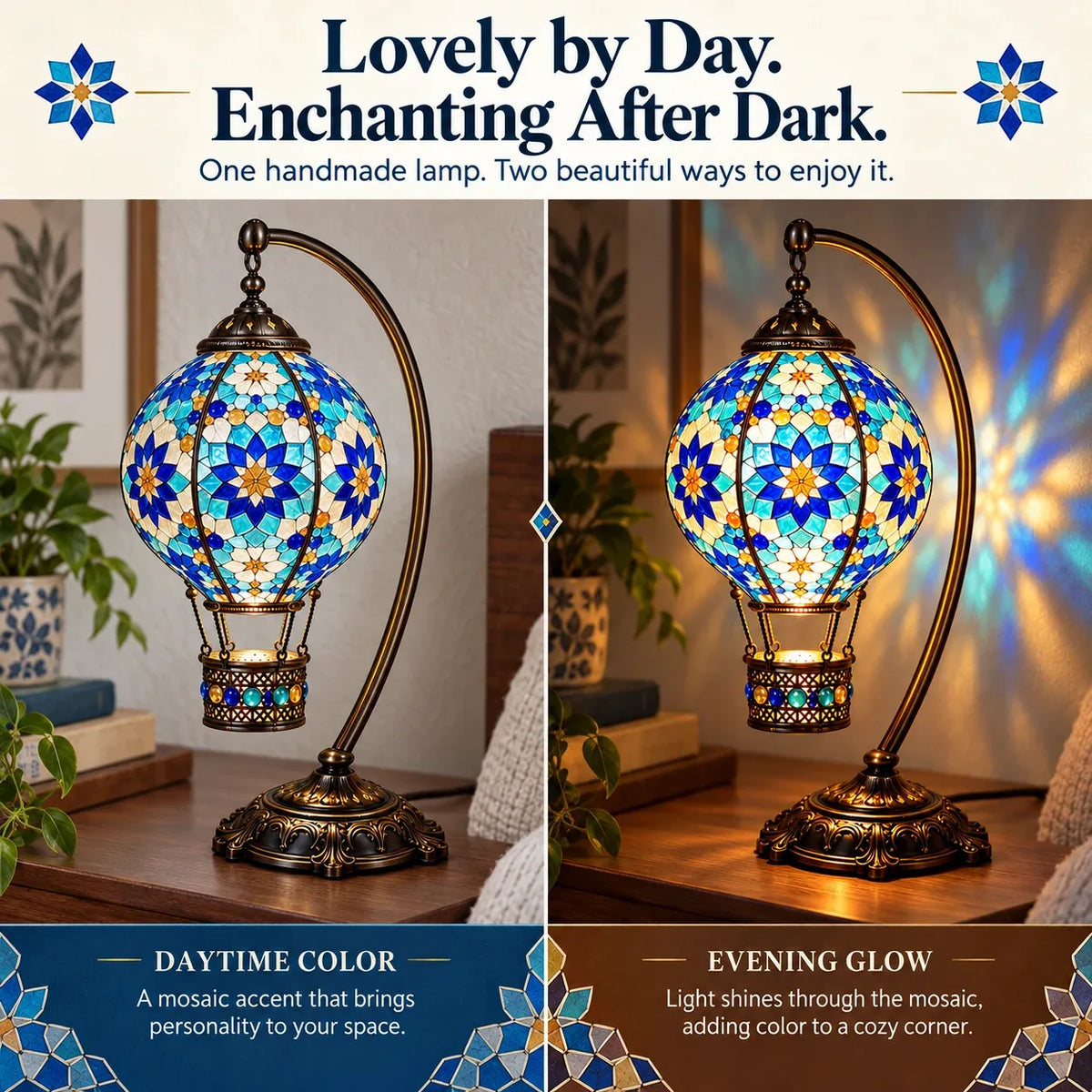 📍⏳ 49% OFF – 🎨 Beginner-Friendly Turkish Mosaic Hot Air Balloon Lamp DIY Kit | Complete Kit with Mosaic Pieces, Tools & USB Light Included ✨
