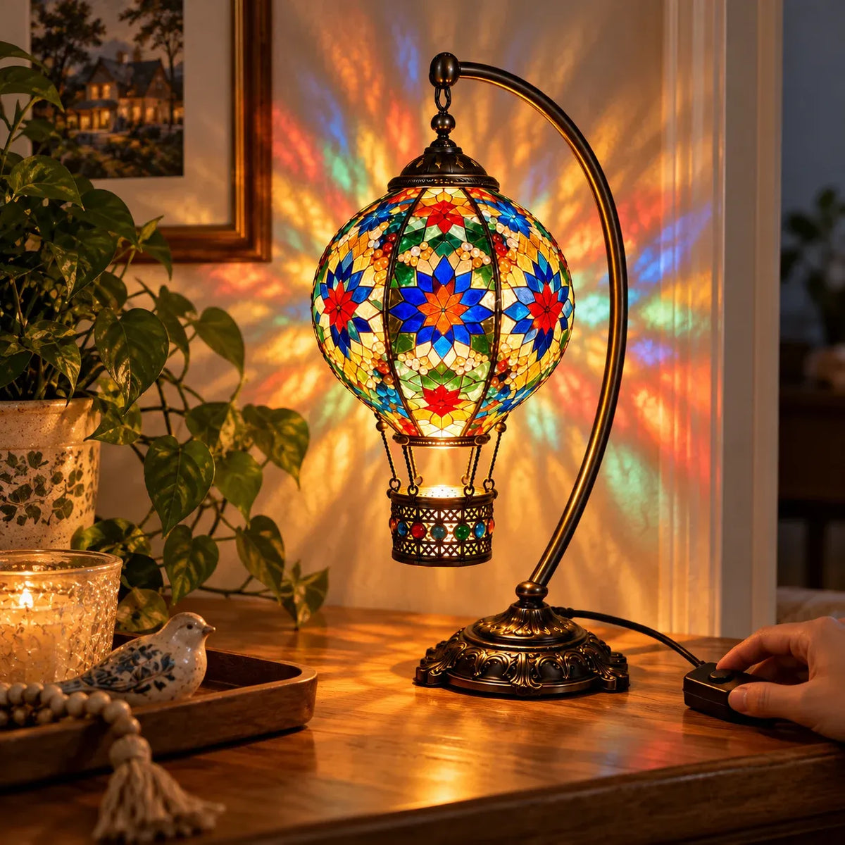 📍⏳ 49% OFF – 🎨 Beginner-Friendly Turkish Mosaic Hot Air Balloon Lamp DIY Kit | Complete Kit with Mosaic Pieces, Tools & USB Light Included ✨