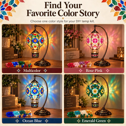📍⏳ 49% OFF – 🎨 Beginner-Friendly Turkish Mosaic Hot Air Balloon Lamp DIY Kit | Complete Kit with Mosaic Pieces, Tools & USB Light Included ✨