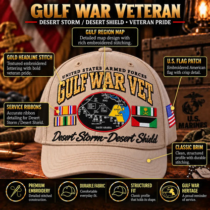 🇺🇸 Gulf War Veteran Tribute Cap – Operation Desert Storm 1990–1991