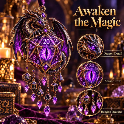 Glow Dragon Wind Chime – Illuminated Fantasy Hanging Decor with 6 Dragon Designs