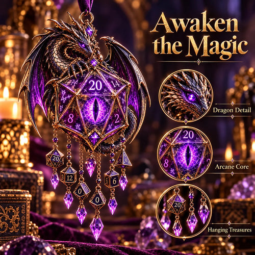 Glow Dragon Wind Chime – Illuminated Fantasy Hanging Decor with 6 Dragon Designs