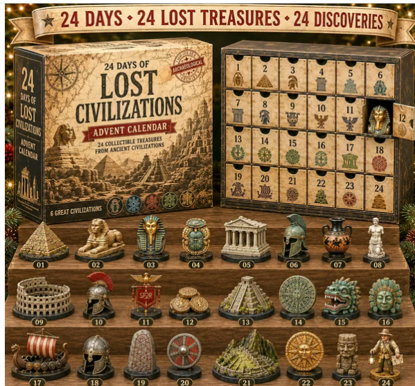 🎉2026 Lost Civilizations Archaeological Discovery Advent Calendar | 24 Ancient Treasures from 6 Great Civilizations