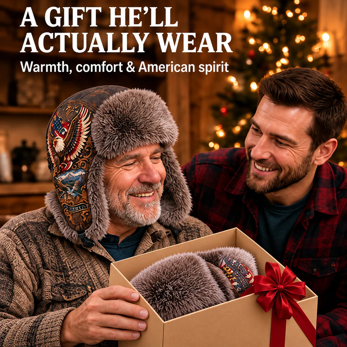 ⏳ Last Day 49% OFF – 🦅❄️"Wings of Freedom" Winter Ear-Flap Hat with Plush Lining