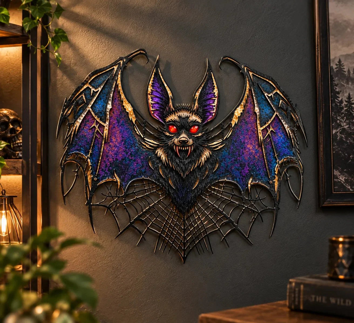 ⏰ LAST DAY 49% OFF - Gothic Vampire Bat Metal Wall Art (📦Buy 2 Free Shipping)