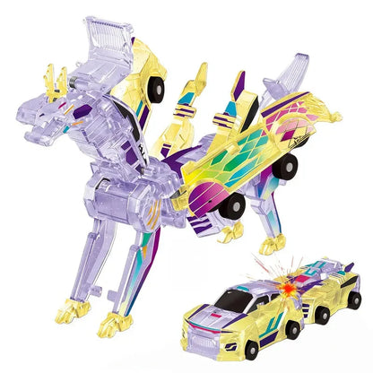 Magnetic Transforming Dragon Race Car! 2-in-1 Transformable Dragon & Racing Vehicle Toy🚗