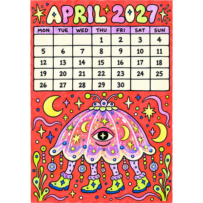 📅🎨2027 Whimsical Art Wall Calendar – 12-Month Fantasy Illustration Calendar