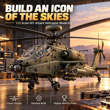 🔥LAST DAY 49% OFF🚁Attack Helicopter Model Kit – Build Your Own Military Aviation Legend
