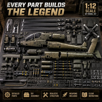 🔥LAST DAY 49% OFF🚁Attack Helicopter Model Kit – Build Your Own Military Aviation Legend