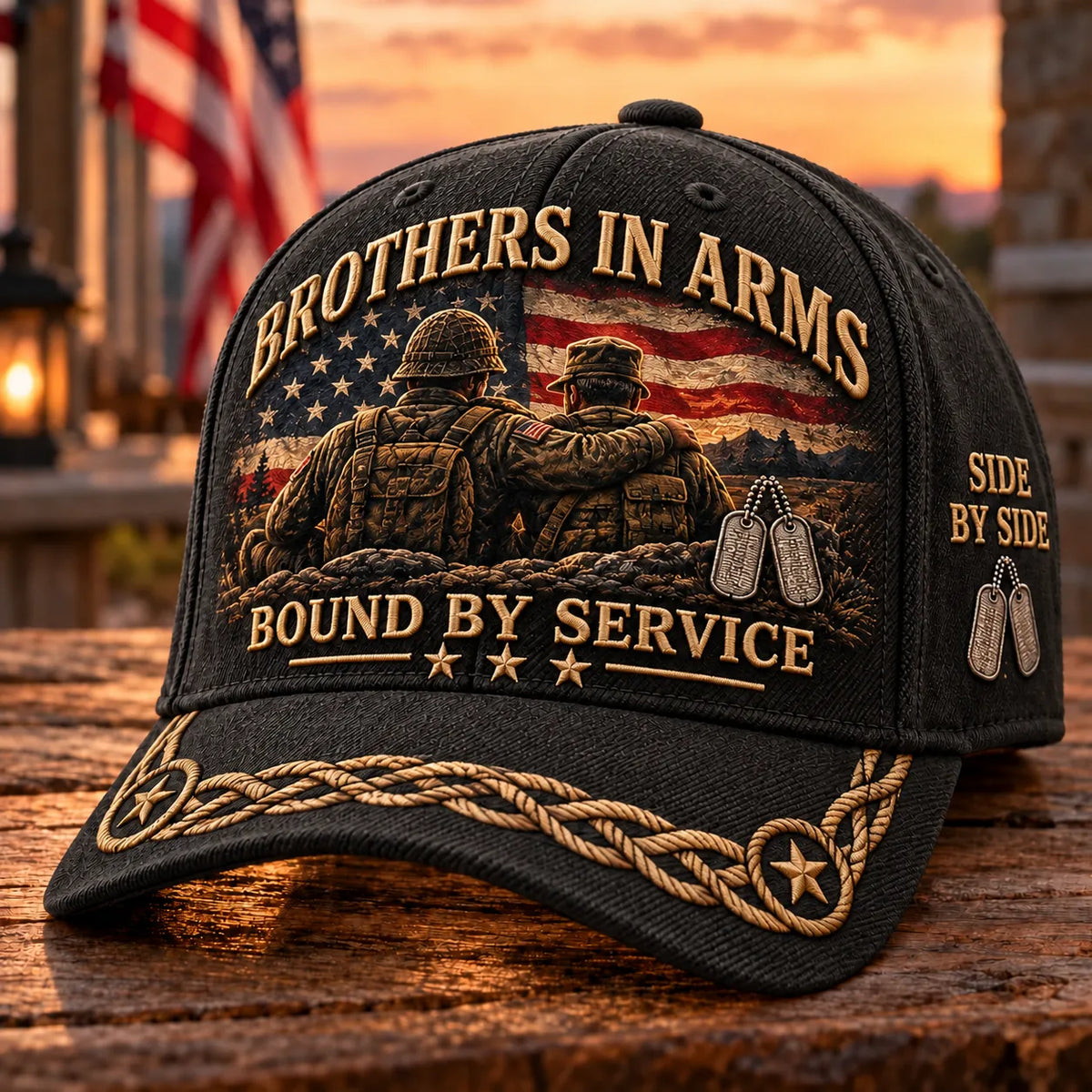 Brothers In Arms Bound By Service Veteran Brotherhood Baseball Cap