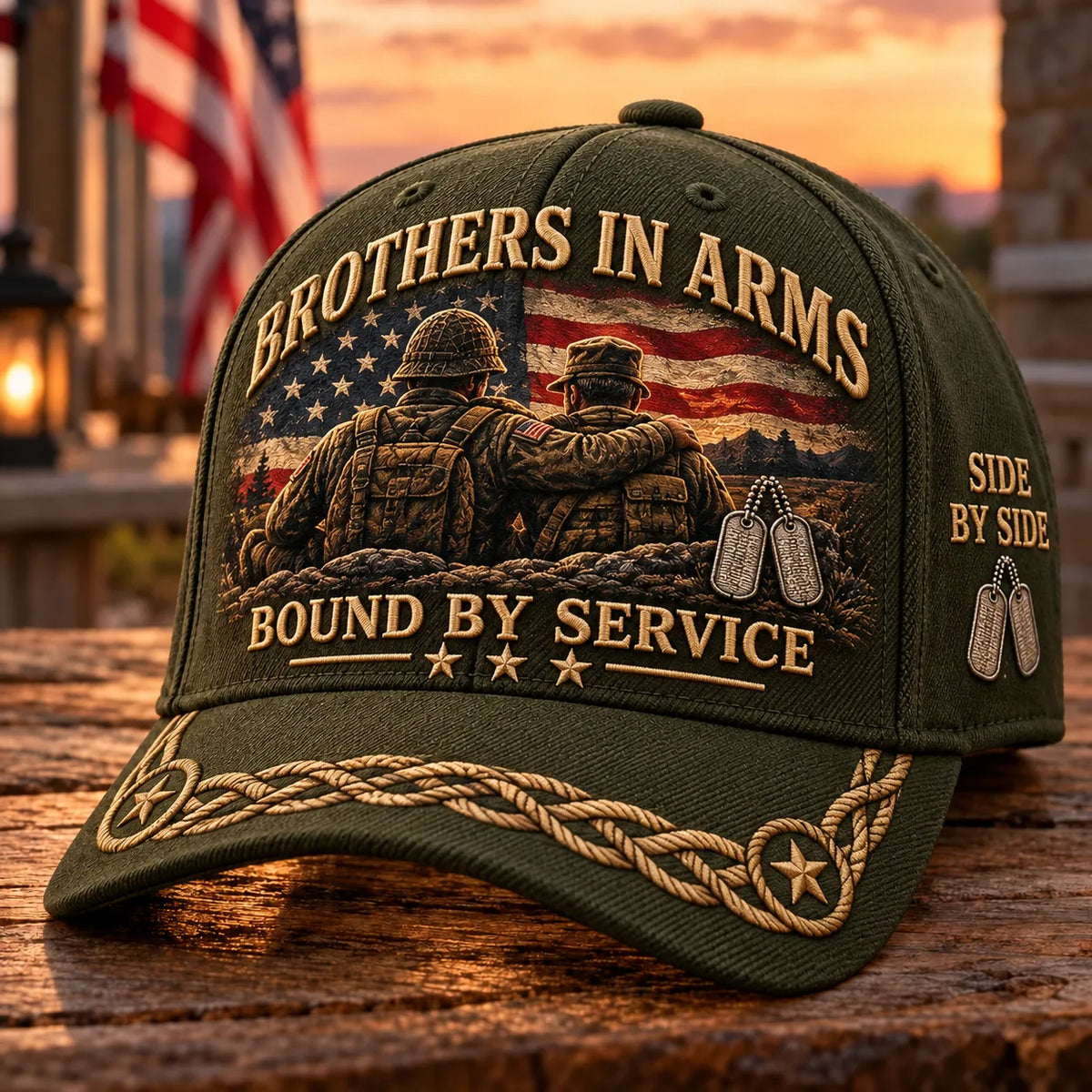 Brothers In Arms Bound By Service Veteran Brotherhood Baseball Cap
