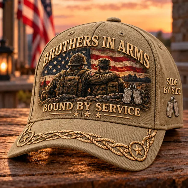 Brothers In Arms Bound By Service Veteran Brotherhood Baseball Cap