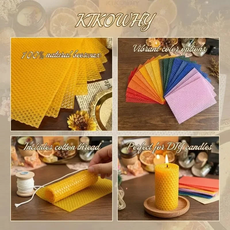 🔥HOT SALE🔥The Cozy Candle Studio – DIY Beeswax Candle Craft Kit (12-Piece Set)📢🕯️