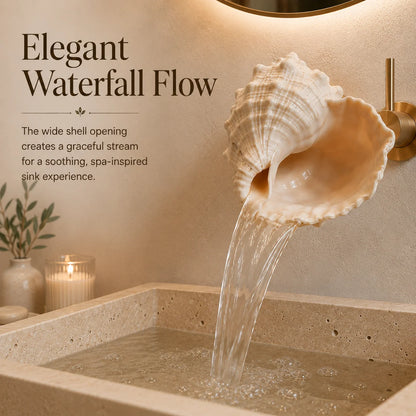 🐚 Coastal Seashell Wall-Mount Faucet | Beach Style Bathroom Decor
