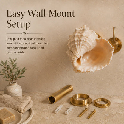 🐚 Coastal Seashell Wall-Mount Faucet | Beach Style Bathroom Decor