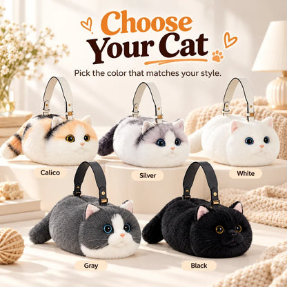 🎉🐱 Plush Cat Handbag – Ultra-Soft Kitty Purse for Cat Lovers & Cute Everyday Outfits