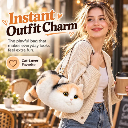🎉🐱 Plush Cat Handbag – Ultra-Soft Kitty Purse for Cat Lovers & Cute Everyday Outfits