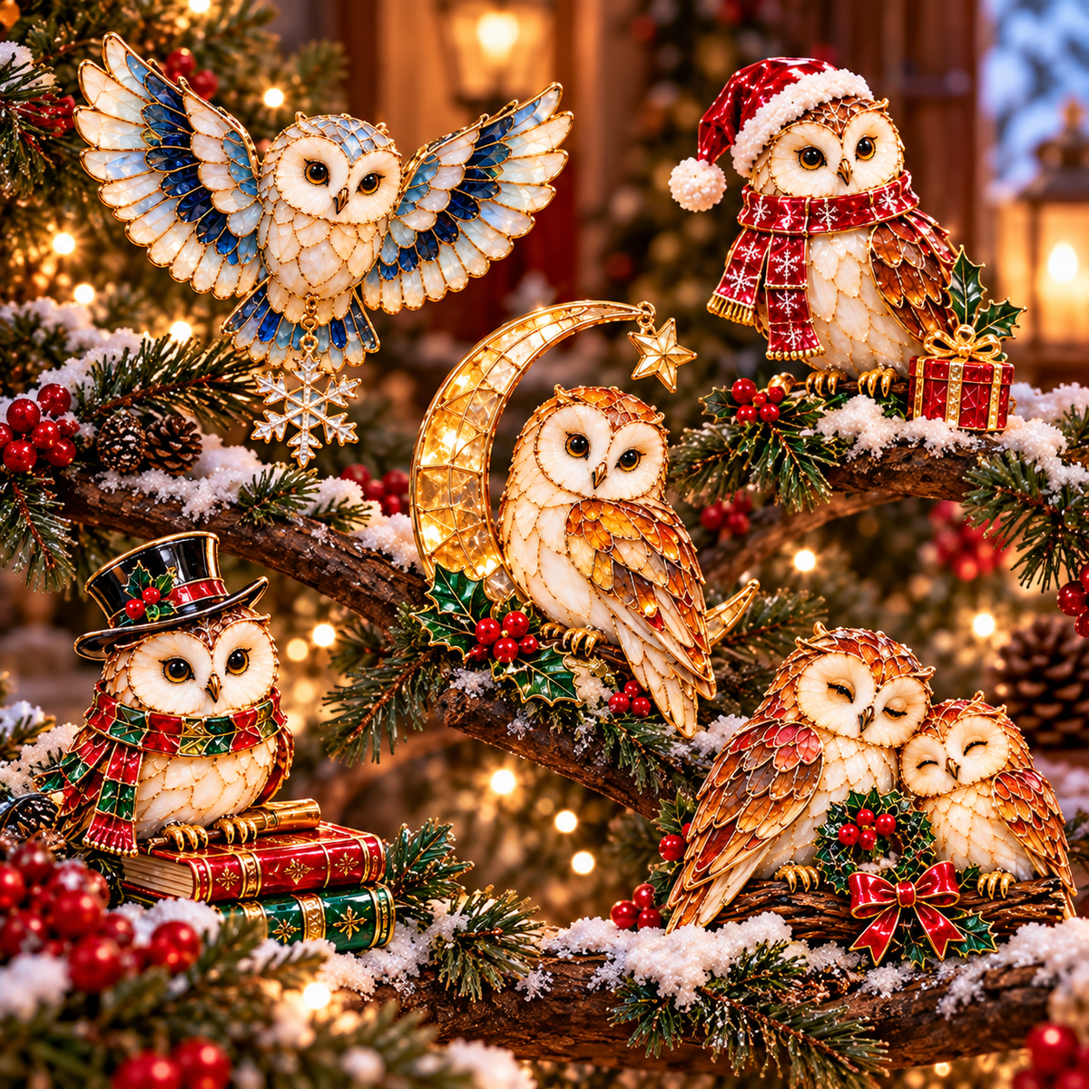 Stained-Glass Owl Advent Calendar